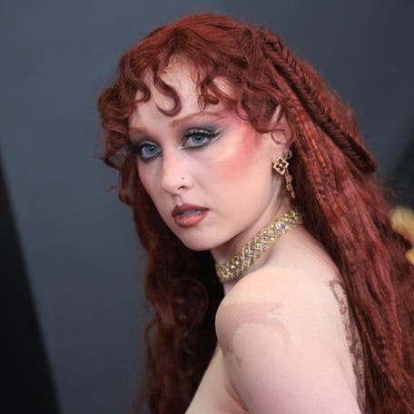 Chappell Roan attends the Grammy Awards in Los Angeles on Feb. 1, 2026.