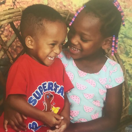 Dale Margolin Cecka's kids giggle in a 2017 photo.