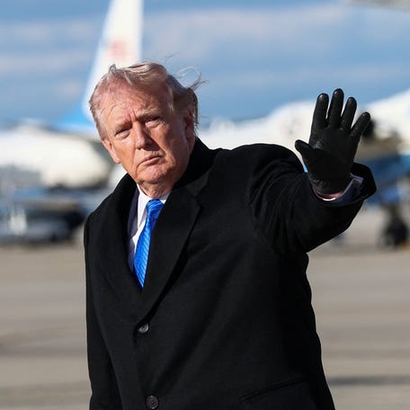 President Donald Trump arrives at Joint Base Andrews in Maryland on March 23, 2026.