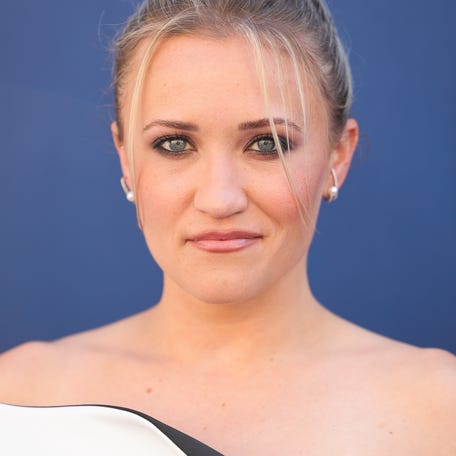 Emily Osment arrives at CBS Fest 2025 at Paramount Studios on May 7, 2025, in Los Angeles.