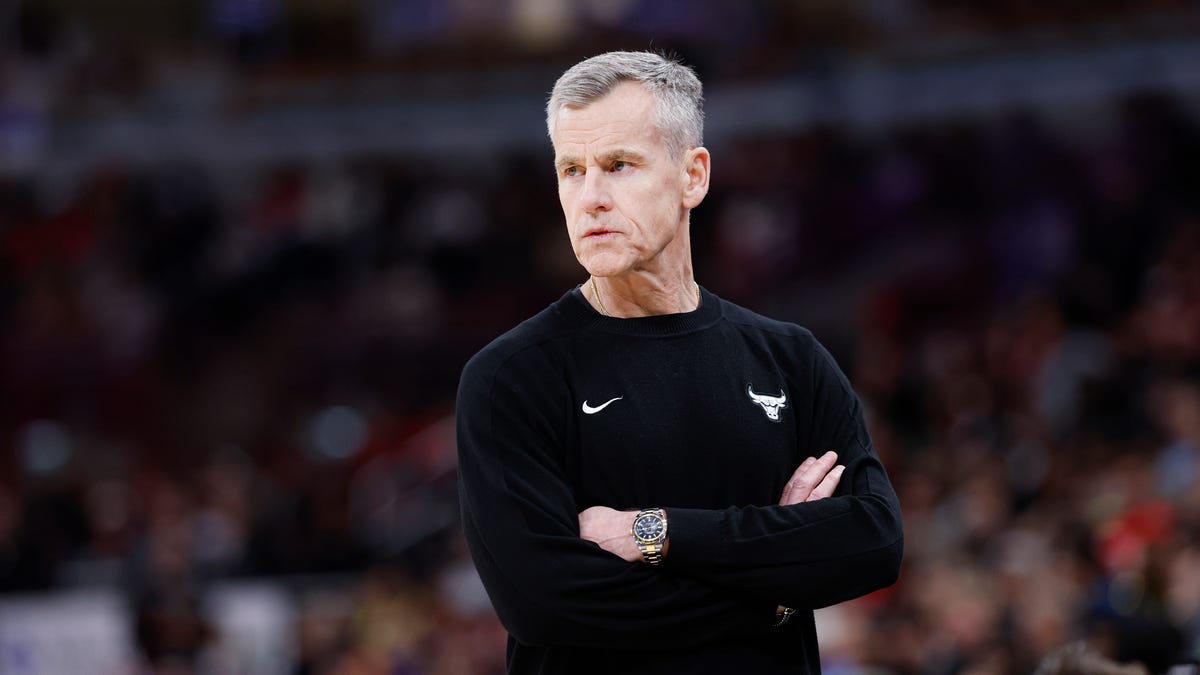 Mar 23, 2026; Chicago, Illinois, USA; Chicago Bulls head coach Billy Donovan looks on from the bench during the first half at United Center. Mandatory Credit: Kamil Krzaczynski-Imagn Images