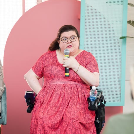 Emily Ladau at a speaking engagement.