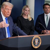 President Donald Trump speaks to the media as U.S. Attorney General Pam Bondi and Deputy Attorney General Todd Blanche listen, after the U.S. Supreme Court dealt a blow to the power of federal judges by restricting their ability to grant broad legal relief in cases as the justices acted in a legal fight over President Donald Trump's bid to limit birthright citizenship, in the Press Briefing Room at the White House in Washington D.C., June 27,   2025.