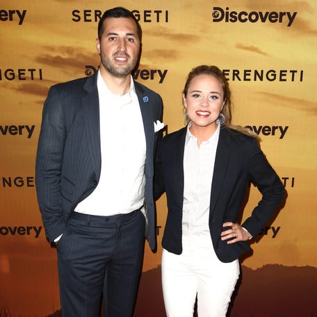 Jeremy Vuolo and Jinger Duggar Vuolo attend the Los Angeles Special Screening Of Discovery's "Serengeti" on July 23, 2019.