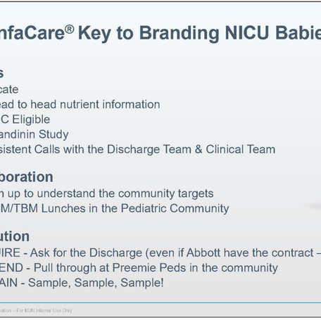 A Mead Johnson slide for a 2020 national sales meeting outlined a plan for 