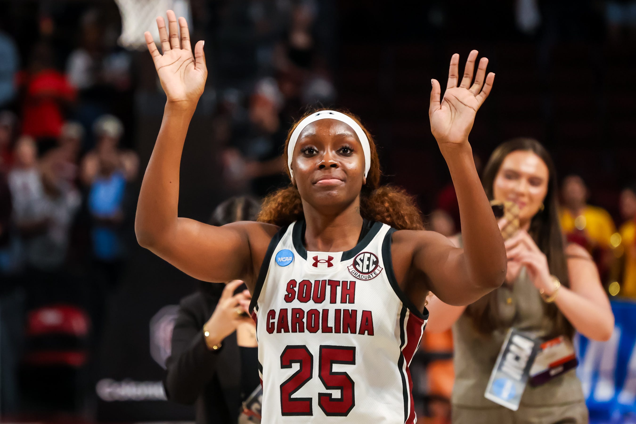 Raven Johnson's 1,000th career point conjured memories of her why. The South Carolina guard plays for her grandfather.