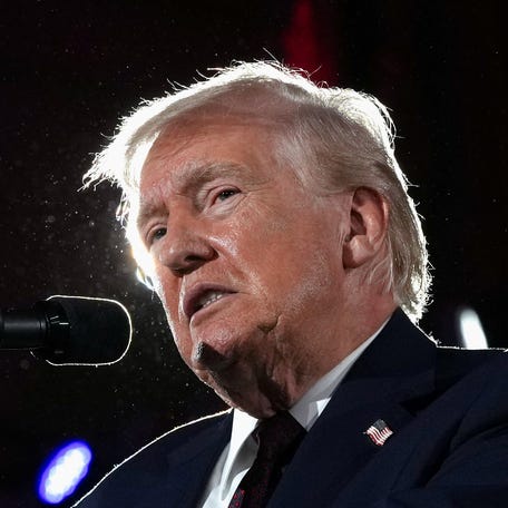 President Donald Trump addresses the National Republican Congressional Committee's annual fundraising dinner in Washington, DC, on March 25, 2026.