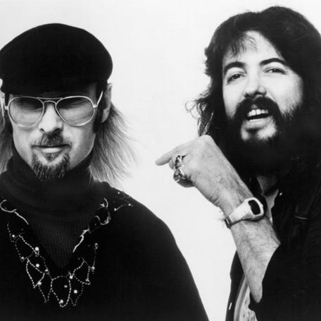 Dash Crofts, right, and Jim Seals of Seals & Crofts appear together in an undated photograph.