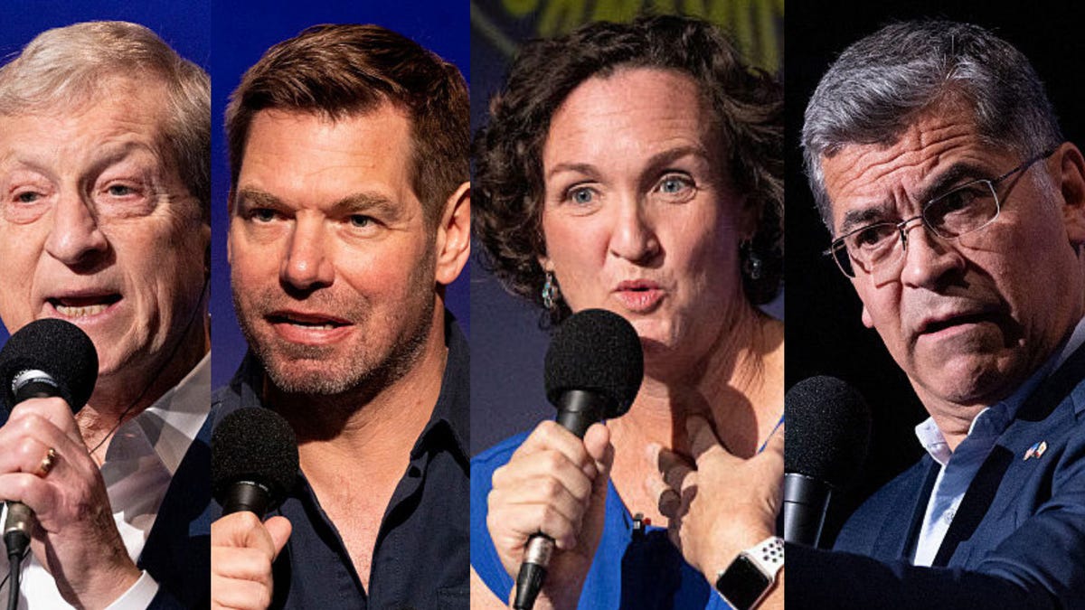 Tom Steyer, Rep. Eric Swalwell, former Rep. Katie Porter and Xavier Becerra