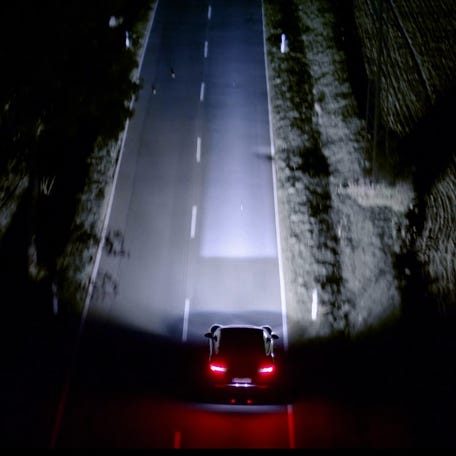 Adaptive driving beam promises to avoid dazzling oncoming traffic while projecting light beyond the vehicle ahead.