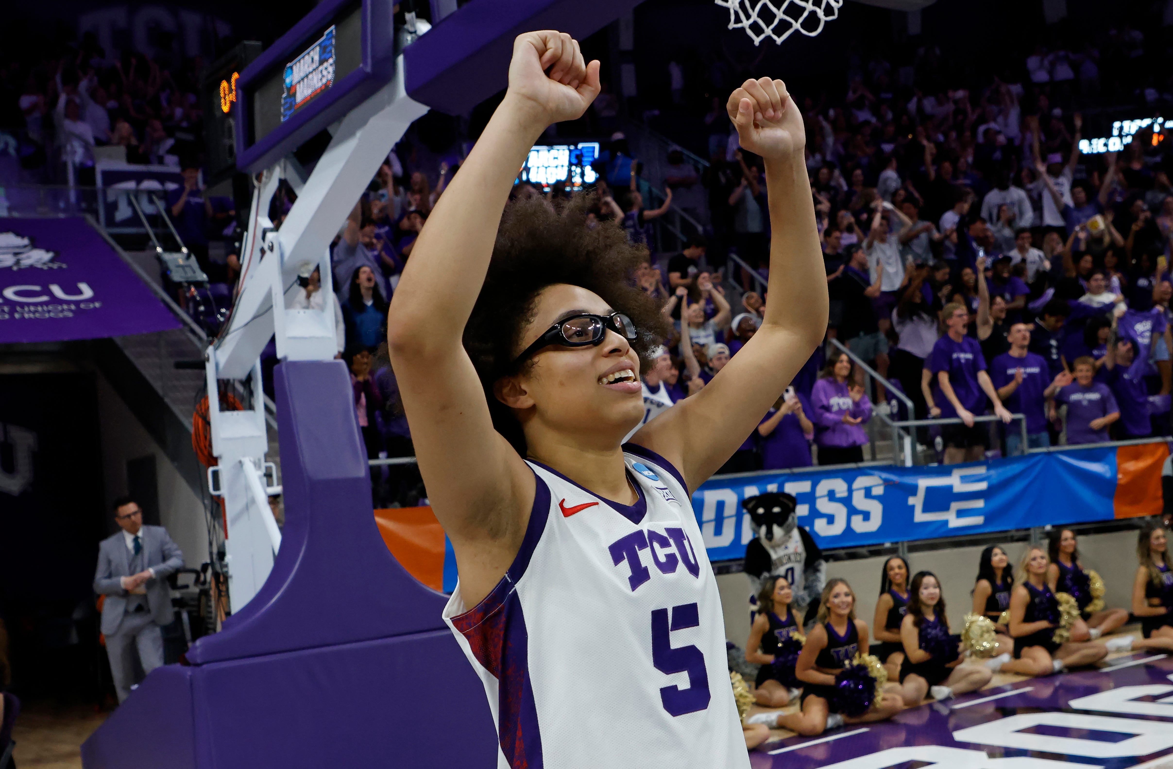 TCU women's basketball coach Mark Campbell is always looking for something to give his team an edge. This March, it was matching practice jerseys.