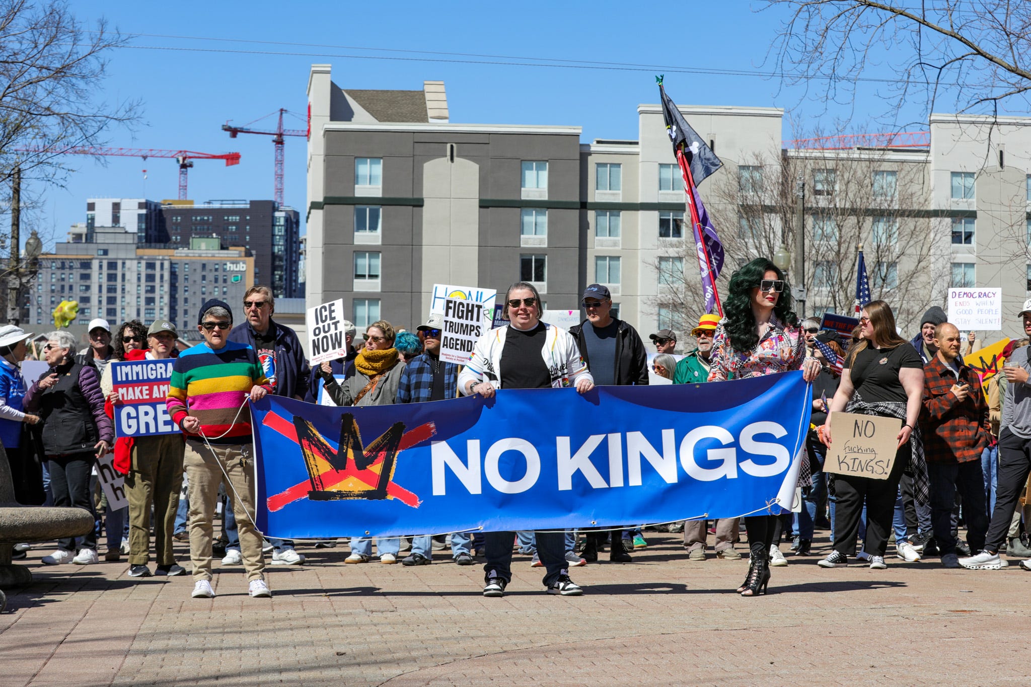 Thousands join Tippecanoe County 'No Kings' march into downtown Lafayette