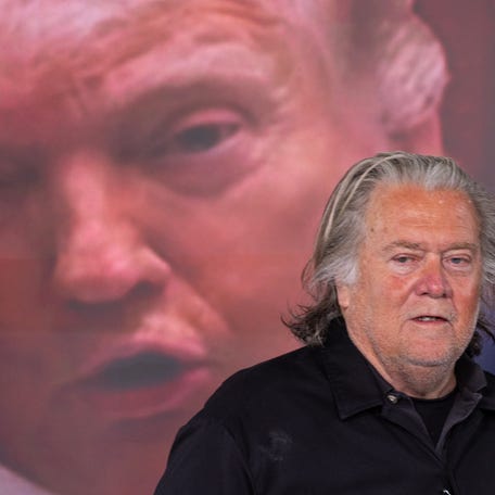 Steve Bannon speaks during the Conservative Political Action Conference (CPAC) in Grapevine Texas, on March 26, 2026.