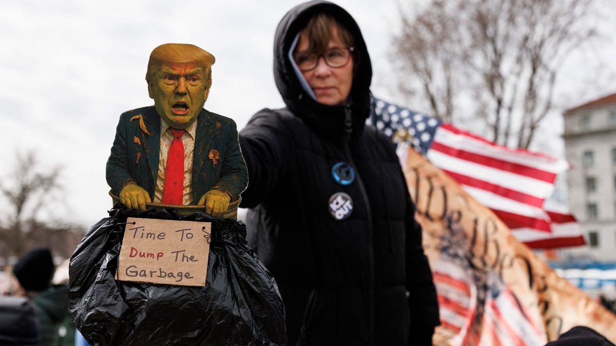 Thousands of Americans decry Trump in another wave of 'No Kings' protests across the U.S. See unique, poignant and funny signs from Saturday.