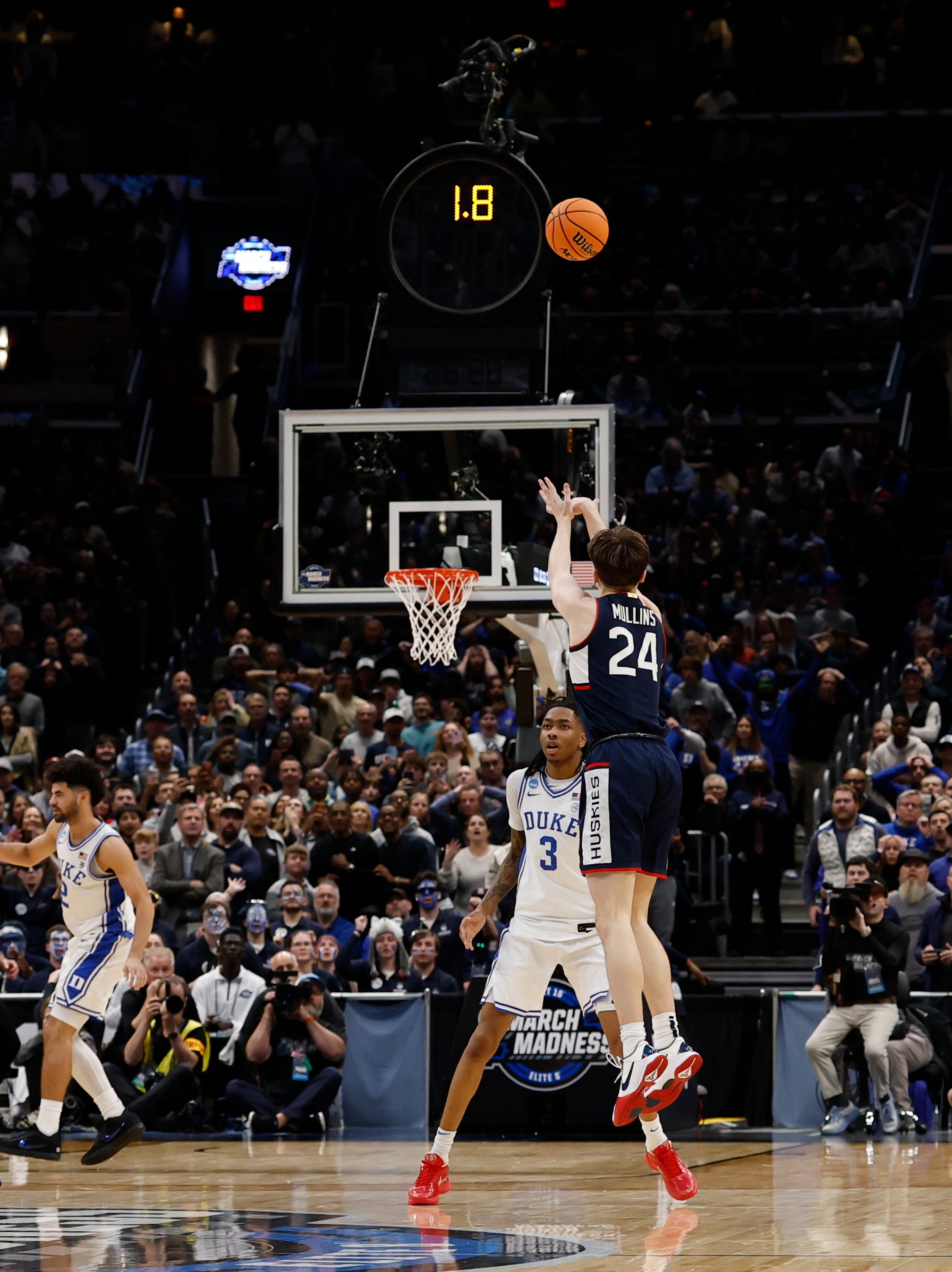 Braylon Mullins engraved himself in March Madness lore with a miracle game-winner to lift the Huskies over Duke to the Final Four.