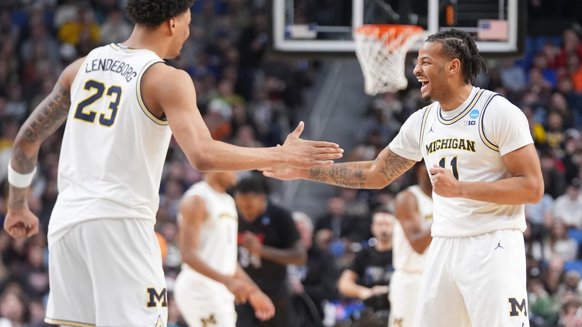See how the Michigan Wolverines steamrolled their way to the 2026 Final Four with some of the best images from their run.