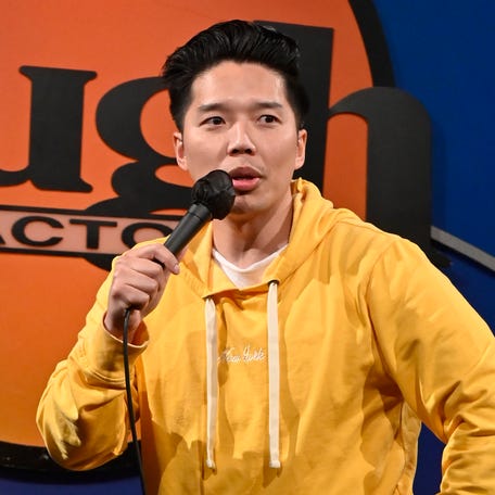 Alex Duong performs during the Laugh Factory's Virtual Telethon to Support Families of Atlanta Shooting Victims on March 27, 2021, in West Hollywood, California.