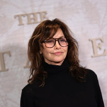 Gina Gershon attends "The Testament Of Ann Lee" New York screening at Crosby Street Hotel on Dec. 9, 2025, in New York City.
