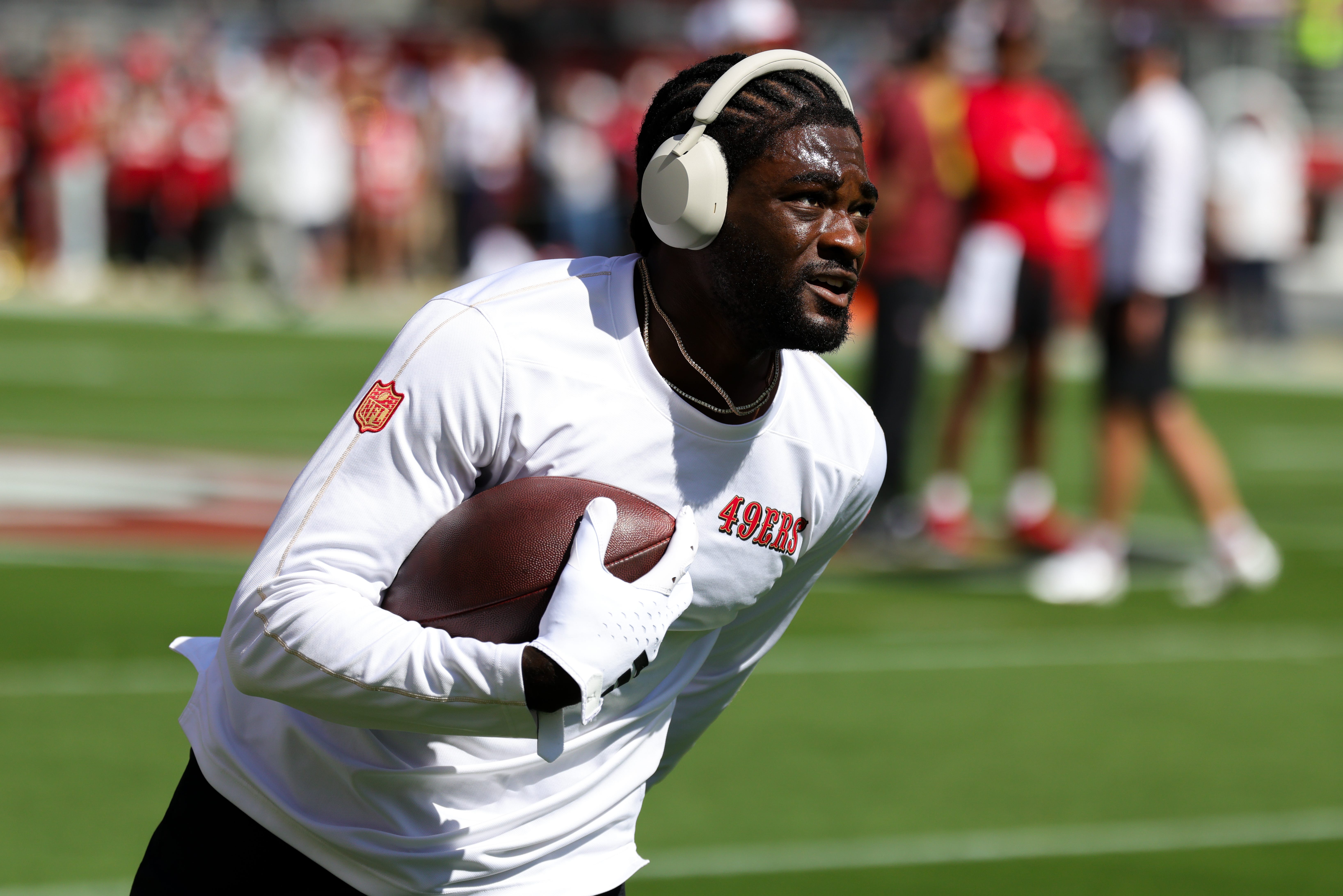The 49ers acknowledge wide receiver Brandon Aiyuk will not not play for them again. But that doesn't mean they are in a rush to move him. Here's why.