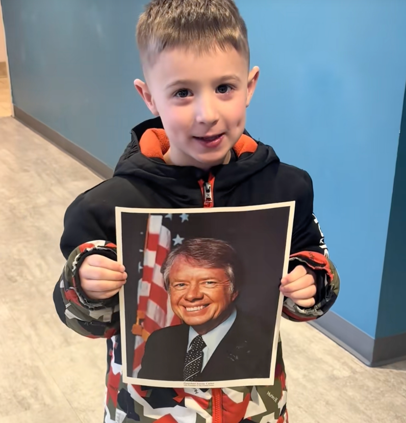 Ryan Ramos, a 5-year-old from New Jersey who became obsessed with Jimmy Carter visited the Carter Center in Atlanta for spring break.