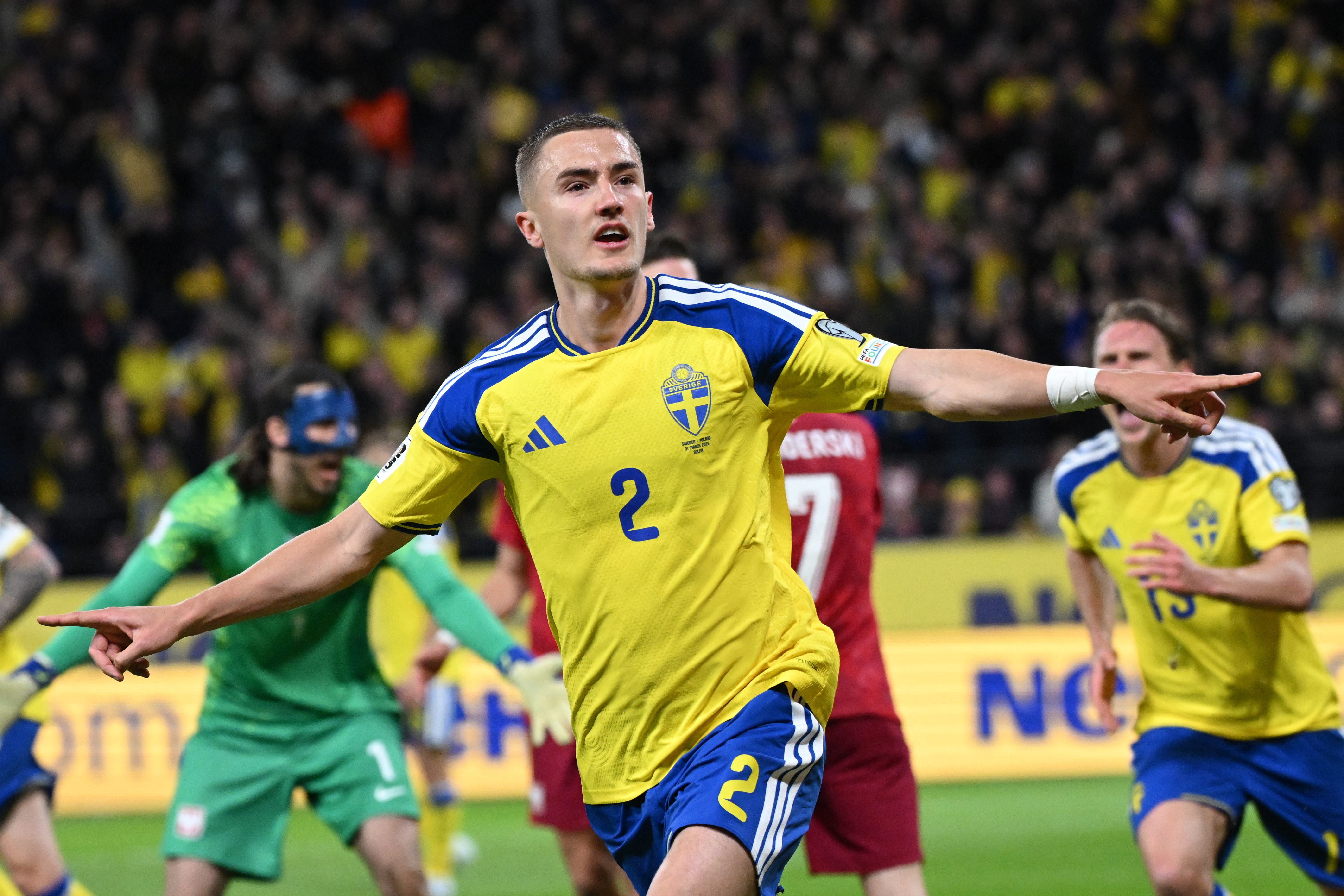 Sweden has qualified for the World Cup with a 3-2 win over Poland in Tuesday's UEFA World Cup qualifying playoff final.