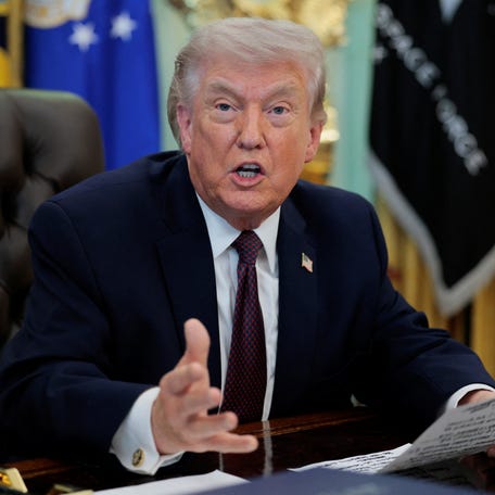 President Donald Trump speaks during the signing ceremony for an executive order on mail ballots at the White House on March 31, 2026.