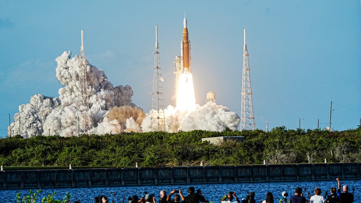 Artemis II and it's crew of four lift off from Kennedy Space Center April 1, 2026 on a 10-day mission around the Moon and back.
