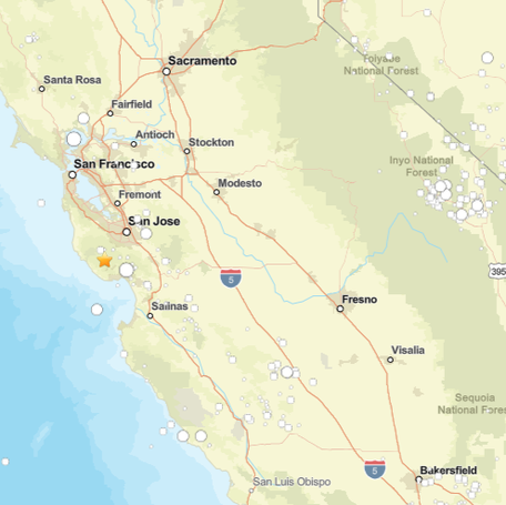 The United States Geological Survey said a magnitude 4.6 earthquake struck the Bay Area of California in the early morning of April 2, 2026.