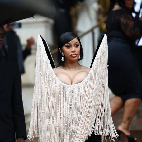Cardi B was dripping in jewels at the Schiaparelli Haute Couture Fall/Winter 2025-2026 collection show in Paris, France.