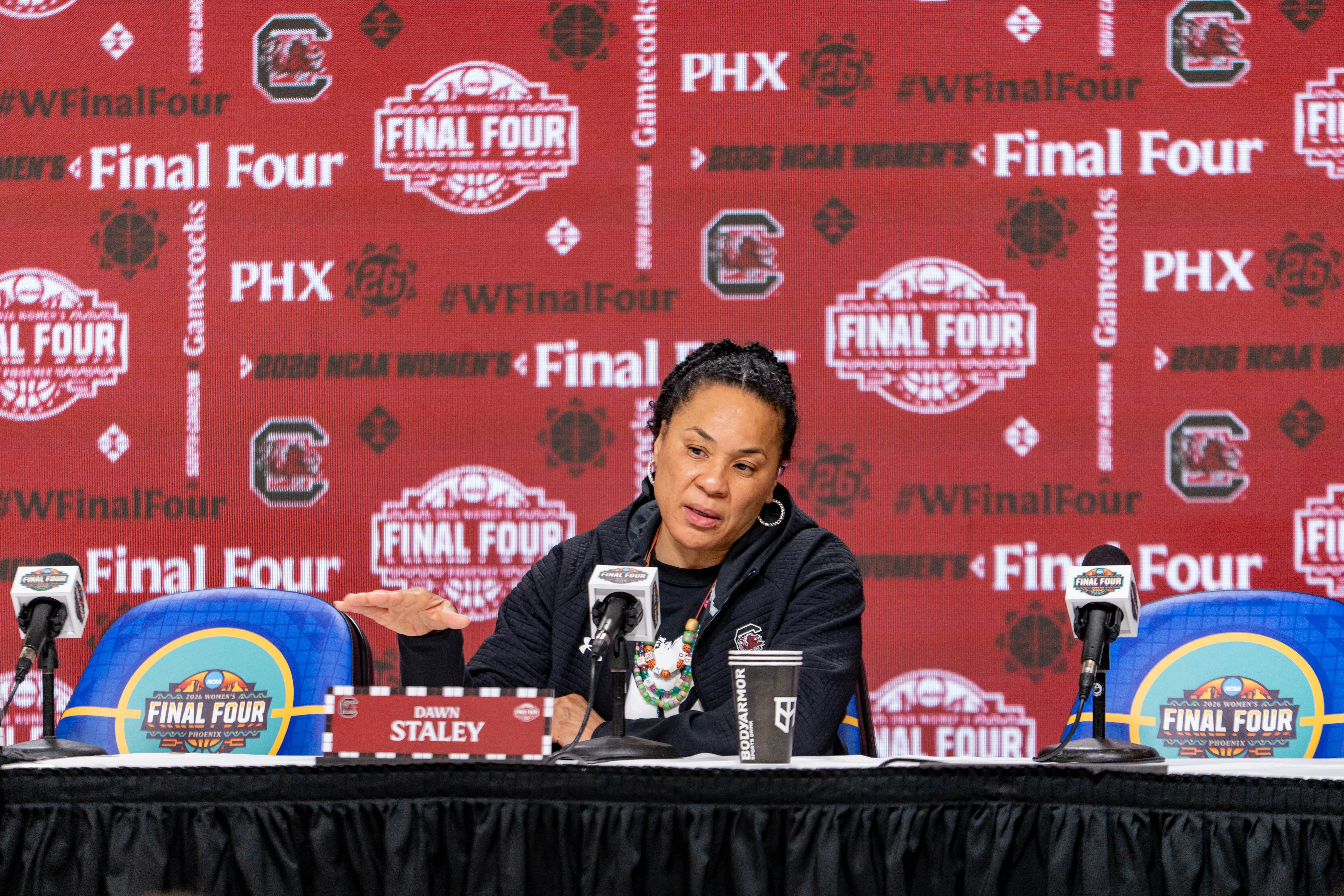 Dawn Staley says each city South Carolina has won a title in is forever 