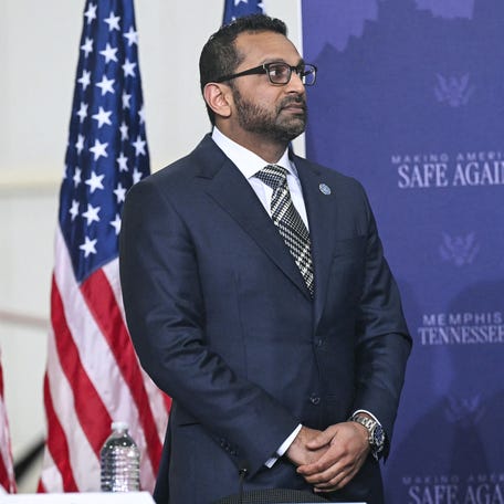 FBI Director Kash Patel attends the Memphis Safe Task Force roundtable with President Donald Trump in Tennessee on March 23, 2026.