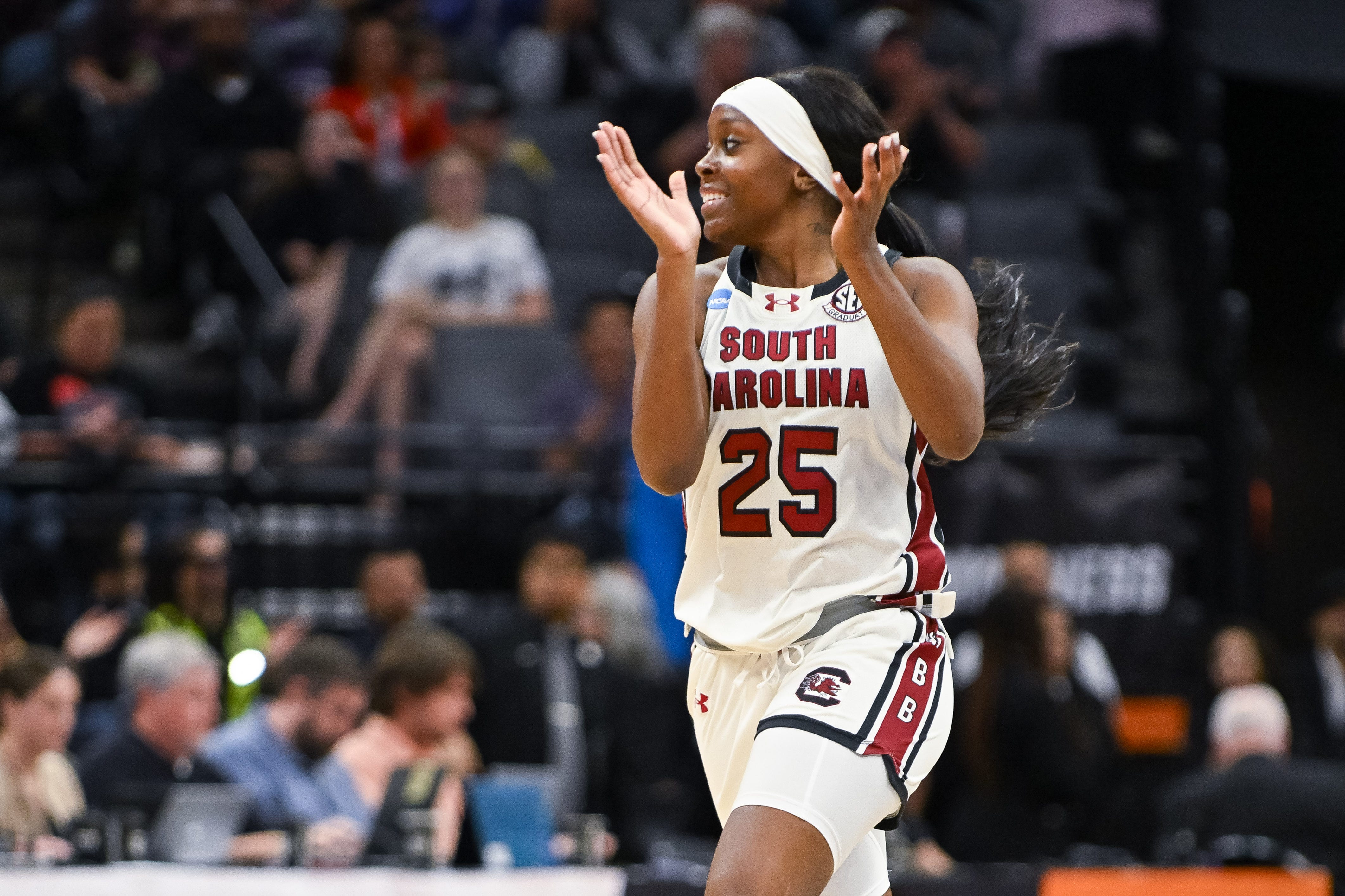 Since Aliyah Boston passed her the torch, Raven Johnson has been the leader for South Carolina. On Friday, the Gamecocks face UConn in the Final Four.
