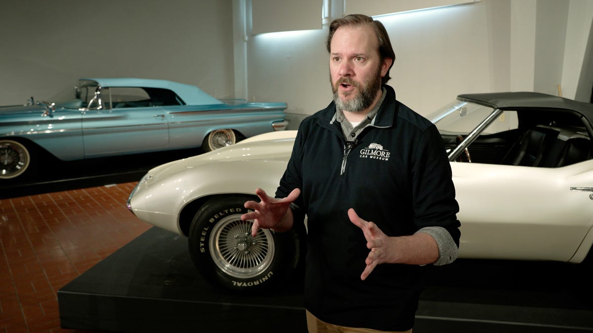 Gilmore Car Museum Executive Director Nick LaCasse talks during an interview on Wednesday, March 25, 2026, in Hickory Corners.