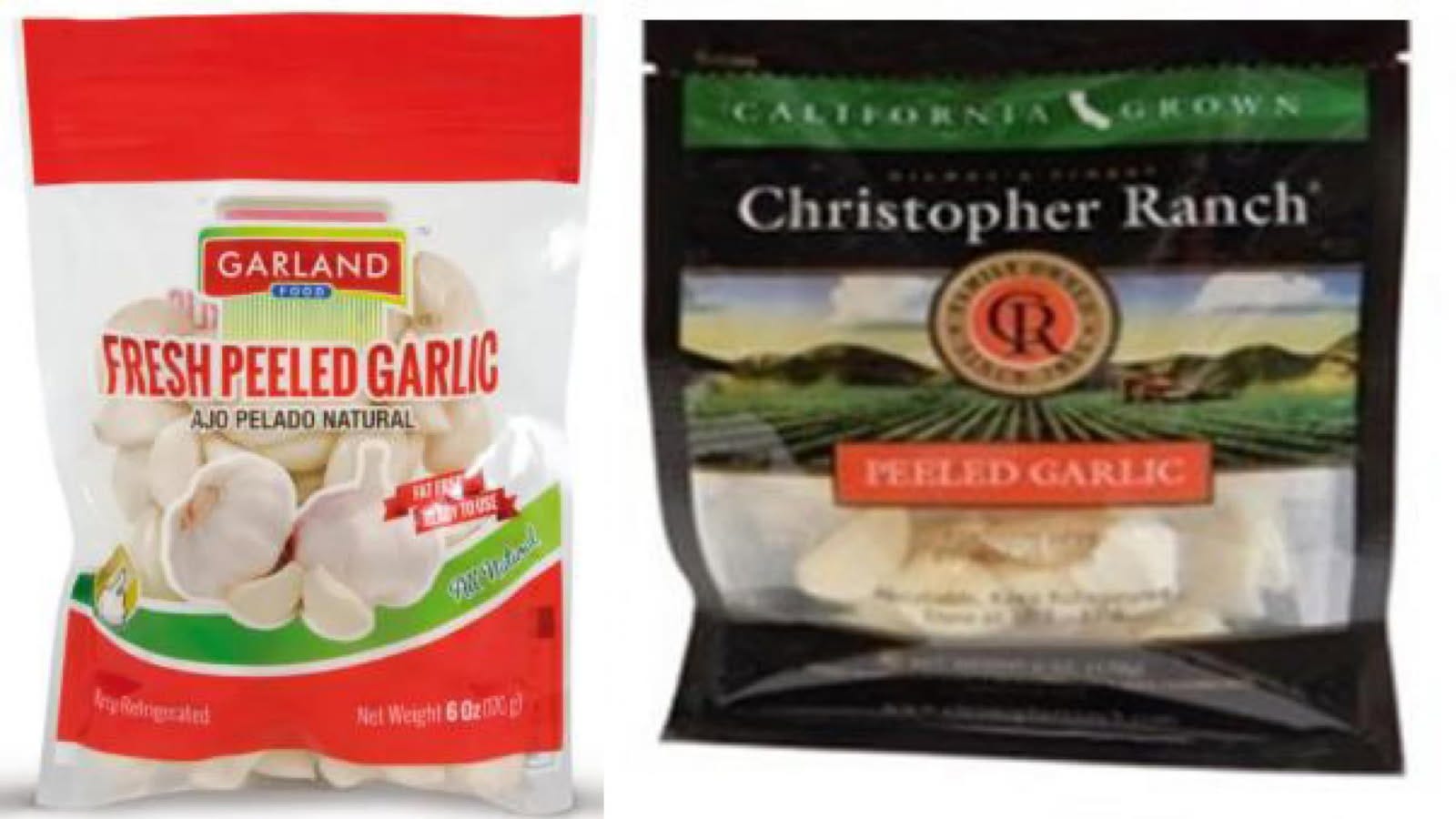Peeled garlic recalled over botulism risk. See affected items.
