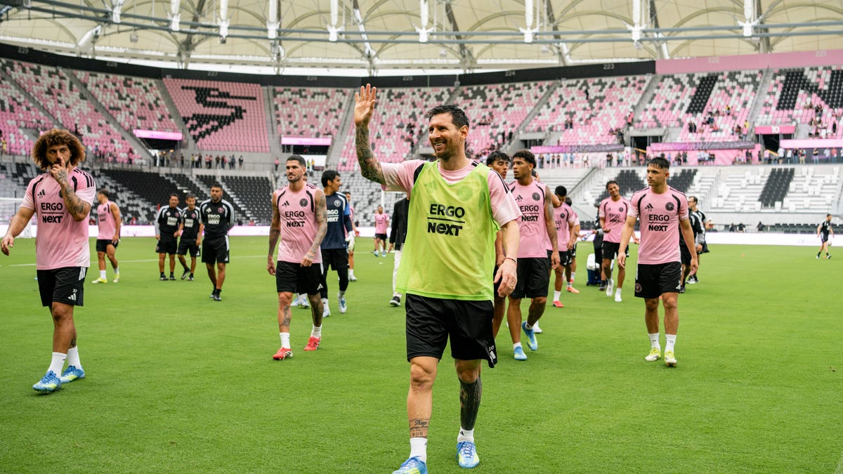 Inter Miami match action at new stadium