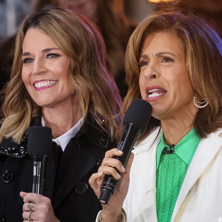 Savannah Guthrie and Hoda Kotb appear on NBC's "Today" show in New York City on October 24, 2022.