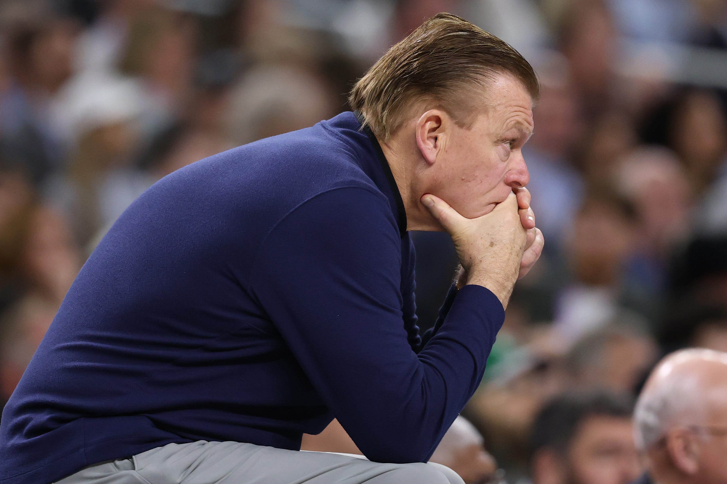Illinois coach Brad Underwood reflected on his first Final Four appearance in emotional fashion after losing to UConn on April 4.