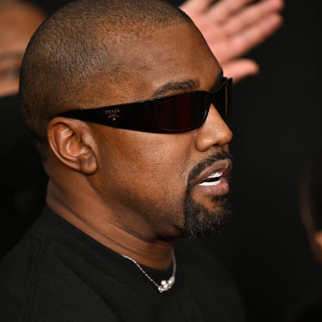 Kanye West attends the Grammy Awards at the Crypto.com Arena in Los Angeles on Feb. 2, 2025.