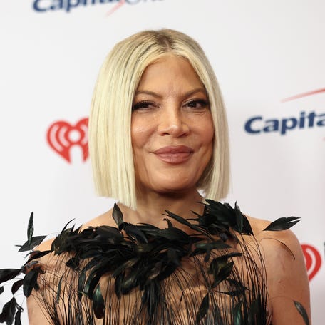 Tori Spelling attends iHeartRadio 102.7 KIIS FM's Jingle Ball 2025 at Intuit Dome on Dec. 5, 2025, in Los Angeles.