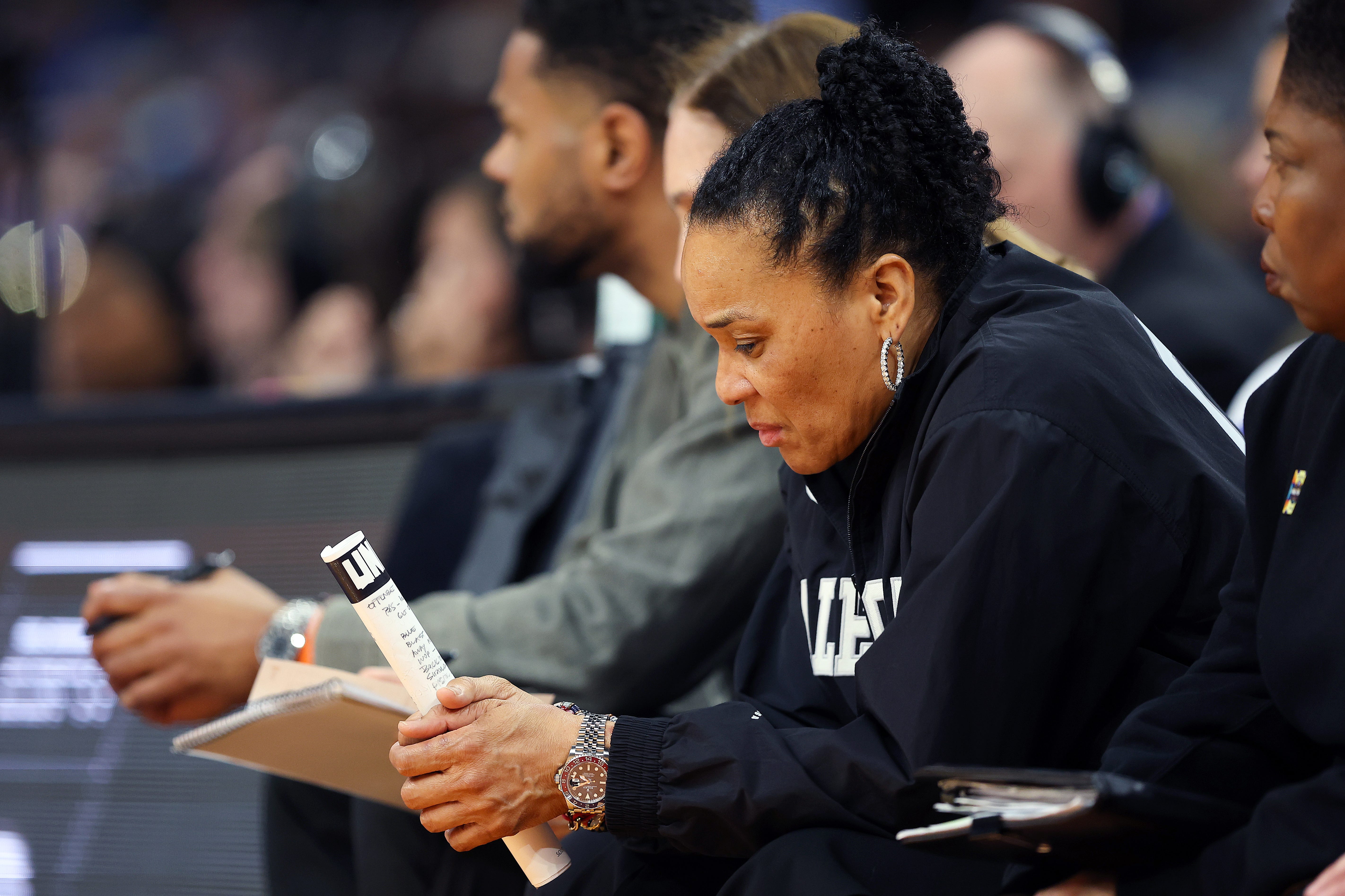 South Carolina 'got whupped' by UCLA in the national championship game, Raven Johnson said. But the future remains bright for Dawn Staley's Gamecocks.