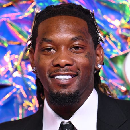 Offset is pictured arriving for the MTV Video Music Awards at the Prudential Center in Newark, New Jersey, on Sept. 12, 2023.