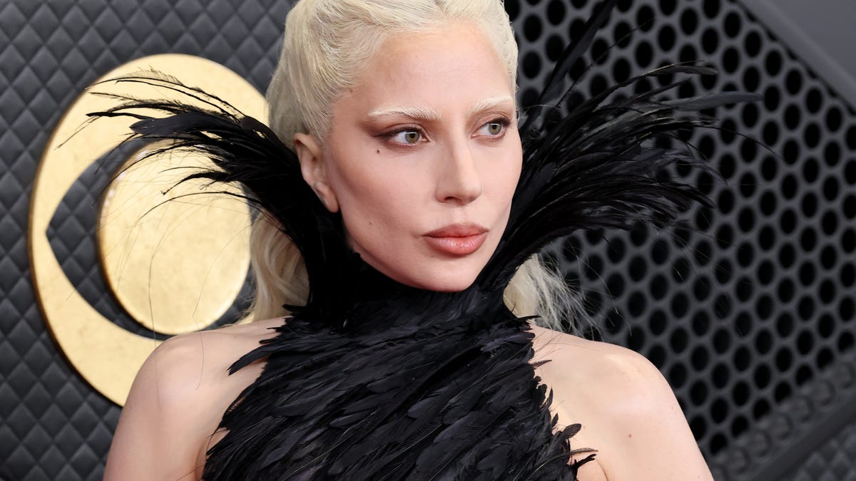 Lady Gaga performing on stage