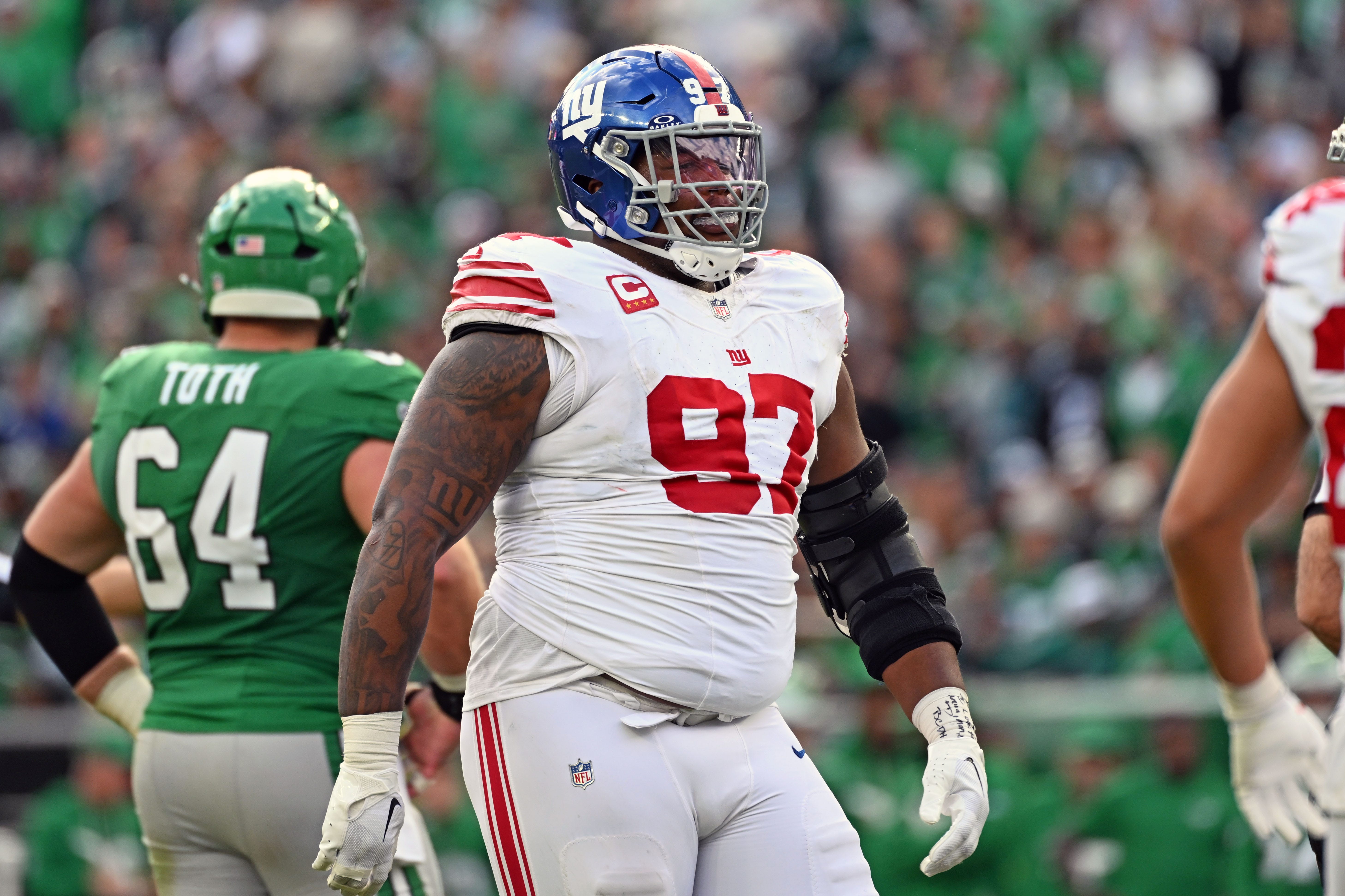 Dexter Lawrence requested a trade away from the Giants, but coach John Harbaugh is optimistic the star defensive tackle will remain in New York.