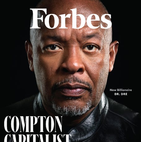 Dr. Dre is the cover of the April/May issue of Forbes.