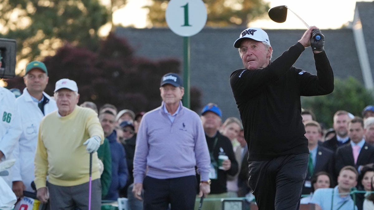 Tom Watson, Gary Player and Jack Nicklaus open the 2026 Masters with the ceremonial tee-off at Augusta National.