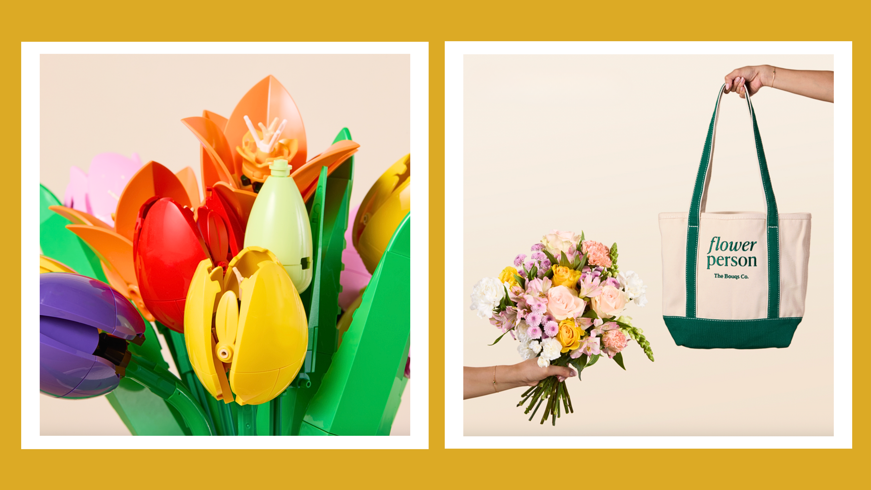 Celebrate Mom with Mother’s Day gifts from The Bouqs Co., including popular Lego flower arrangements, Apotheke candles and stylish Lands’ End totes.