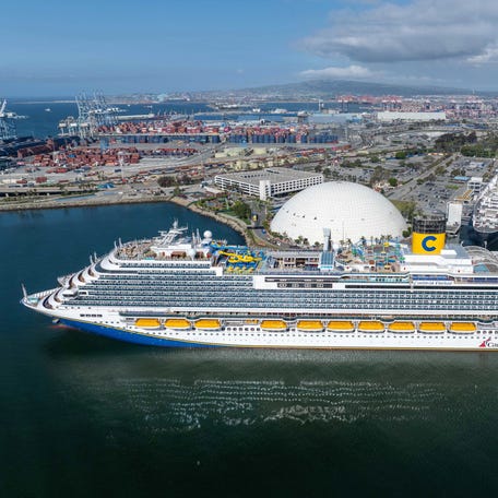 Carnival Cruise Line's Carnival Firenze ship in Long Beach, California.