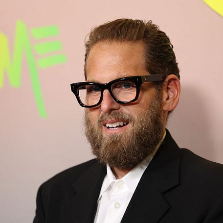 US actor Jonah Hill attends the premiere of AppleTV's "Outcome" in New York on April 6, 2026.