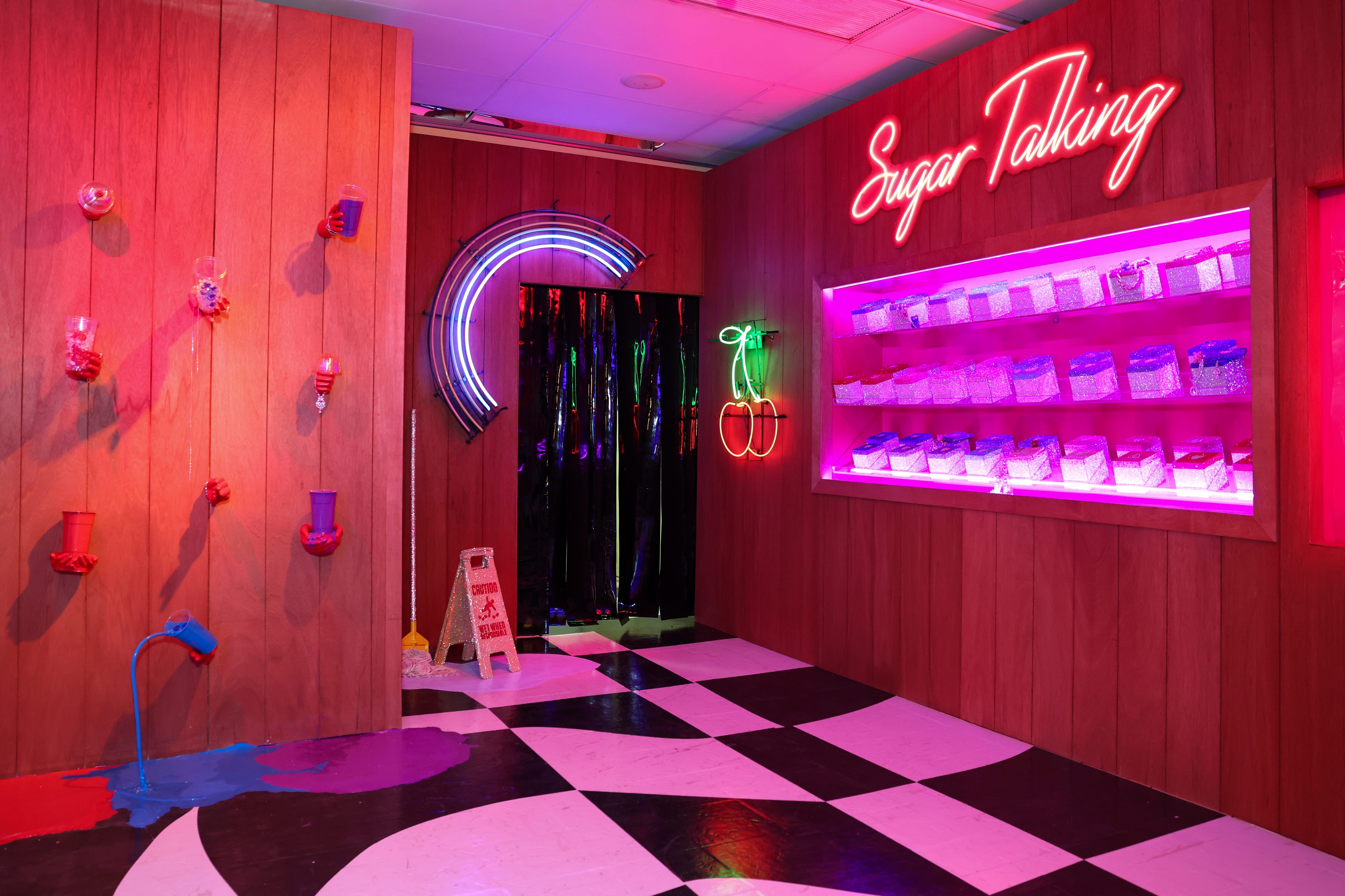 Sabrina Carpenter brought her world to the Coachella Valley with a playful pit stop pop‑up.