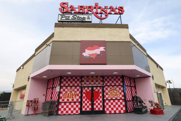 First look at “Sabrina’s Pit Stop” presented by Airbnb and Sabrina Carpenter in Indio, California.